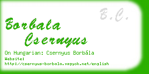 borbala csernyus business card
