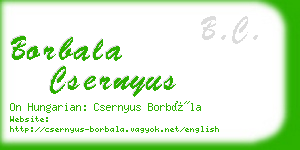 borbala csernyus business card